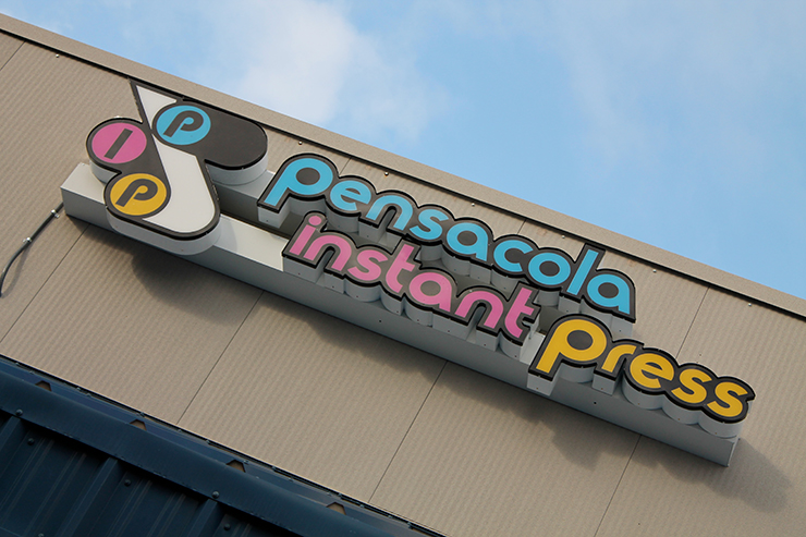 Pensacola Instant Press Lighted Outdoor Storefront Sign