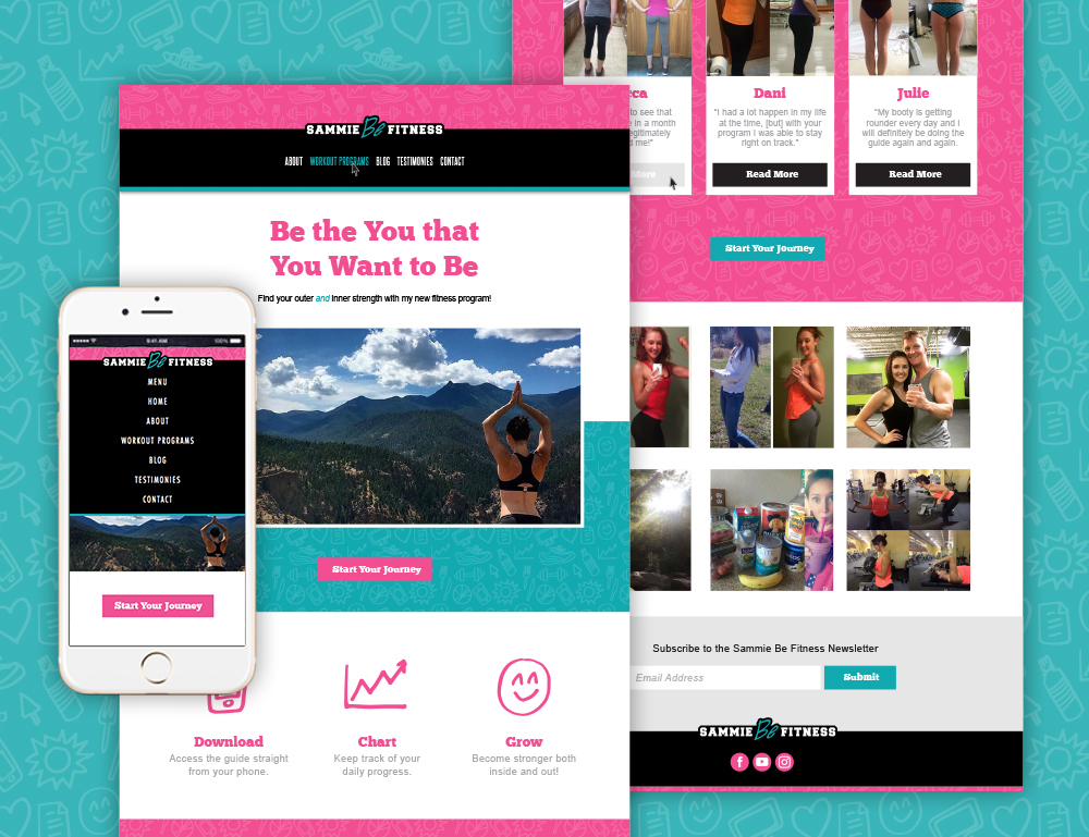 Sammie Be Fitness Responsive Website Design
