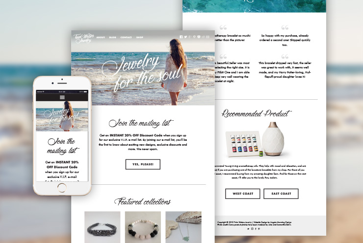 Twin Waters Jewelry Responsive Website Design